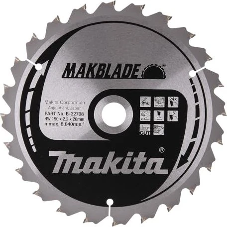 Makita Makblade Kreissägeblatt 24Z, 190x2.2x20mm, 1 Stück