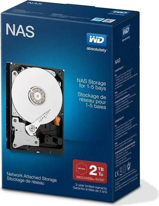 Western Digital WD Red NAS 2TB, 24/7, 512e / 3.5" / SATA 6Gb/s, retail