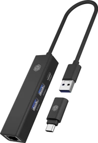 RaidSonic Icy Box IB-HUB1439-LAN Multiport-Adapter, RJ-45, USB-A 3.0 [Stecker] (61008)