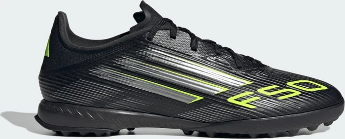 adidas F50 League TF core black/iron metallic/lucid lemon