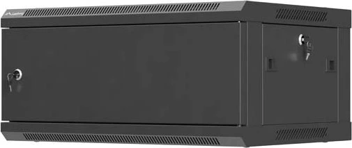 Lanberg WF01 Series 19" Wandschrank 4HE, hängend, Flatpack, Stahltür, IP20, RAL 9004, 450mm tief