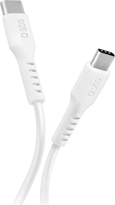 SBS Mobile Daten- und Ladekabel USB-C auf USB-C 25W 1.5m weiß