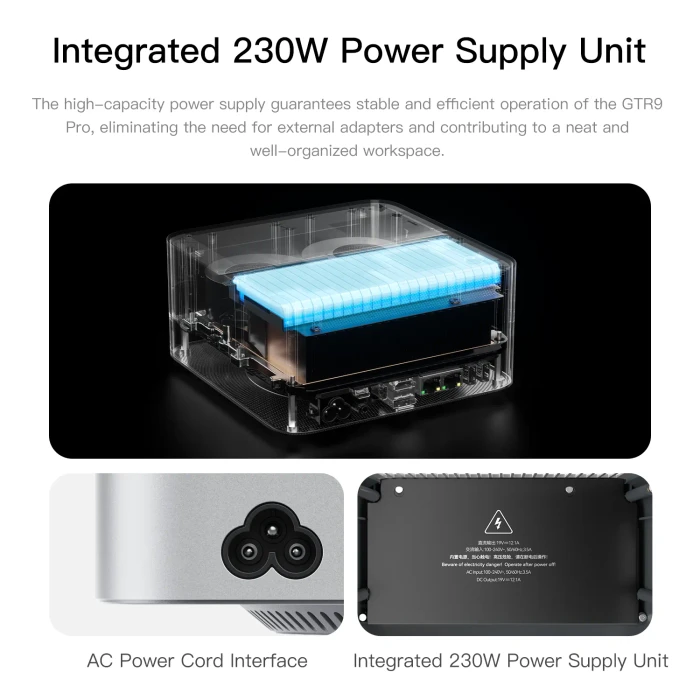 Beelink GTR9 Pro, Frost Silver, Ryzen AI Max+ 395, 128GB RAM, 2TB SSD