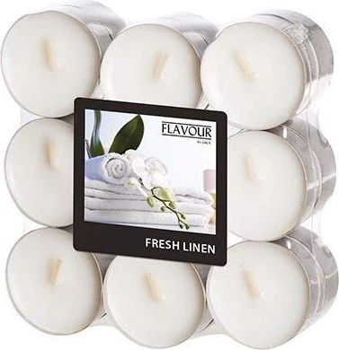Gala Fresh Linen Teelicht Duftkerze, 18 Stück
