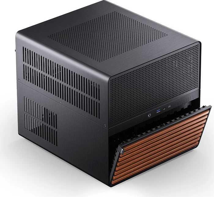 Jonsbo N5 Black, schwarz/braun