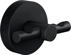 tesa Moon Black Bademantelhaken inkl. Klebelösung schwarz matt