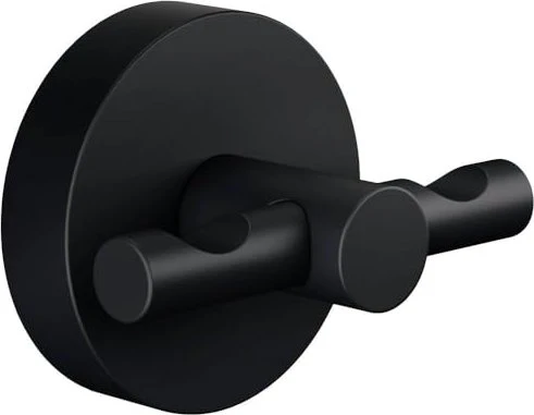 tesa Moon Black Bademantelhaken inkl. Klebelösung schwarz matt