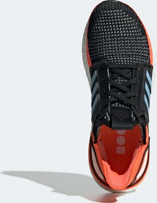 adidas Ultraboost 19 core black/glow blue/hi-res coral (Damen)