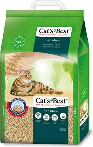 Cat's Best Sensitive Öko-Katzenstreu, mit natürlichem Anti-Odeur, 20l