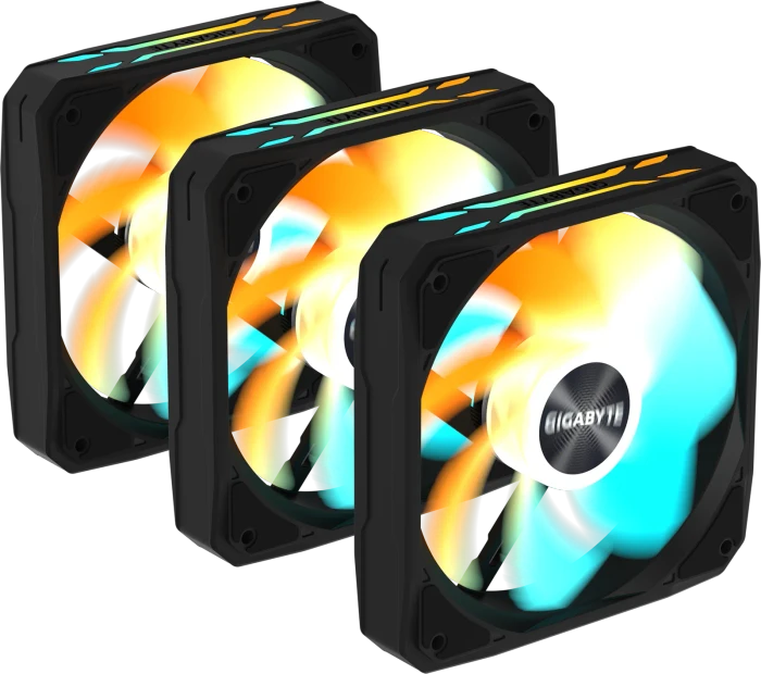 GIGABYTE AORUS EZ Chain RVS Fan 120, schwarz, 120mm, 3er-Pack