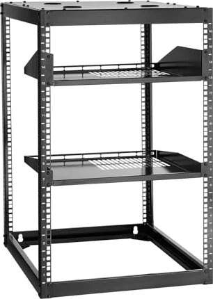 Vevor Universalgestell 16HE, ohne Räder, schwarz, 585mm tief