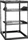 Vevor Universalgestell 16HE, ohne Räder, schwarz, 585mm tief (SPT-504-16A / KFSJJHS16UW2RP46J001V0)