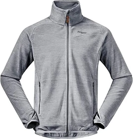 Bergans Hareid Fleece NoHood Funktionsjacke aluminium (Herren)