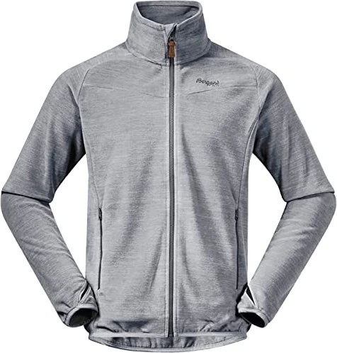 Bergans Hareid Fleece NoHood Funktionsjacke aluminium (Herren)