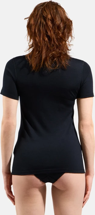 Odlo Natural Merino 160 Baselayer Funktionsshirt kurzarm schwarz (Damen)