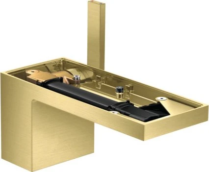 Hansgrohe Axor MyEdition Waschbeckenarmatur 70 mit Push-Open Ablaufgarnitur ohne Platte brushed brass