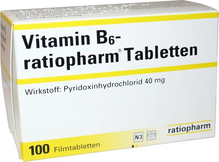 Vitamin-B6-ratiopharm 40mg Filmtabletten, 100 Stück