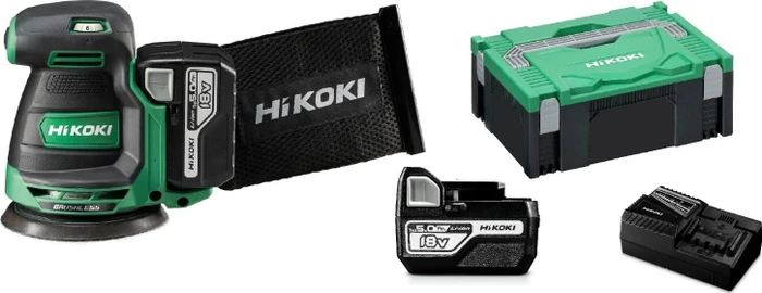 Hikoki SV1813DAWPZ Akku-Exzenterschleifer inkl. Koffer + 2 Akkus 5.0Ah