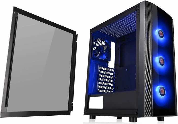 Thermaltake Versa J25 TG RGB, schwarz, Glasfenster