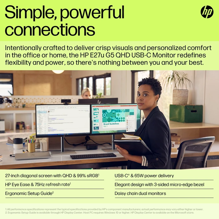 HP E27u G5, 3 Jahre Garantie, 27"