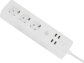 Tellur Wi-Fi Steckdosenleiste 3-fach, 2200W, 4x USB-A, Smart-Steckdosenleiste (TLL331031)