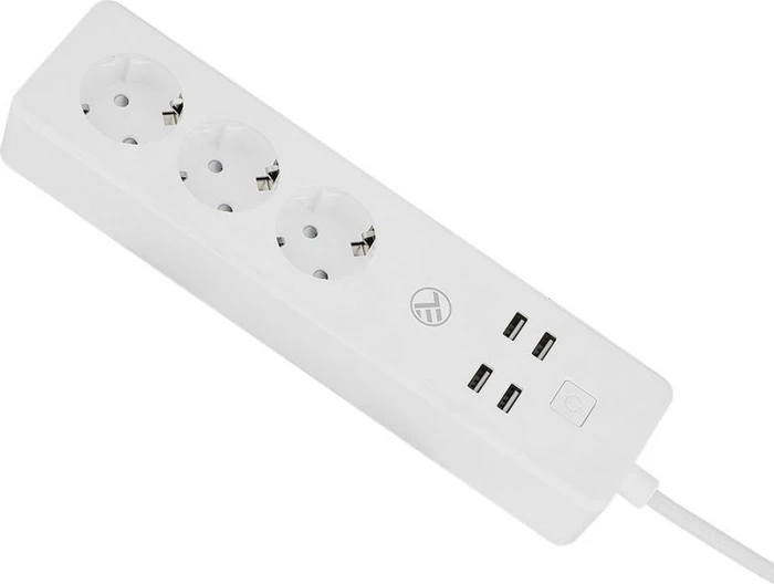 Tellur Wi-Fi Steckdosenleiste 3-fach, 2200W, 4x USB-A, Smart-Steckdosenleiste