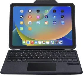 Deqster Rugged Touch Keyboard Folio für iPad 10, grau, DE