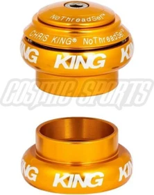 Chris King NoThreadSet 1 1/8" straight Steuersatz komplett externe Lagerschalen (EC) gold