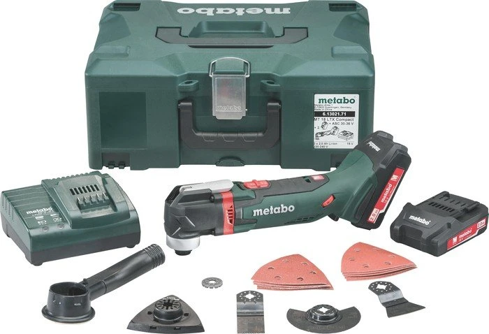 Metabo MT 18 LTX Compact Akku-Multifunktionswerkzeug inkl. Koffer + 2 Akkus 2.0Ah + Zubehör