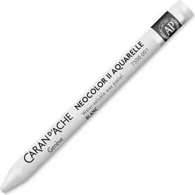 Caran d'Ache Neocolor II Aquarelle Wachskreide, weiß, 10er-Pack