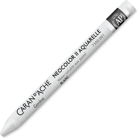 Caran d'Ache Neocolor II Aquarelle Wachskreide, weiß, 10er-Pack