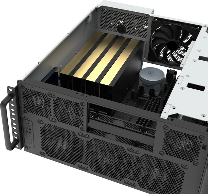 SilverStone RM53-502, Rackmount Server, schwarz/grau, 5HE, ATX