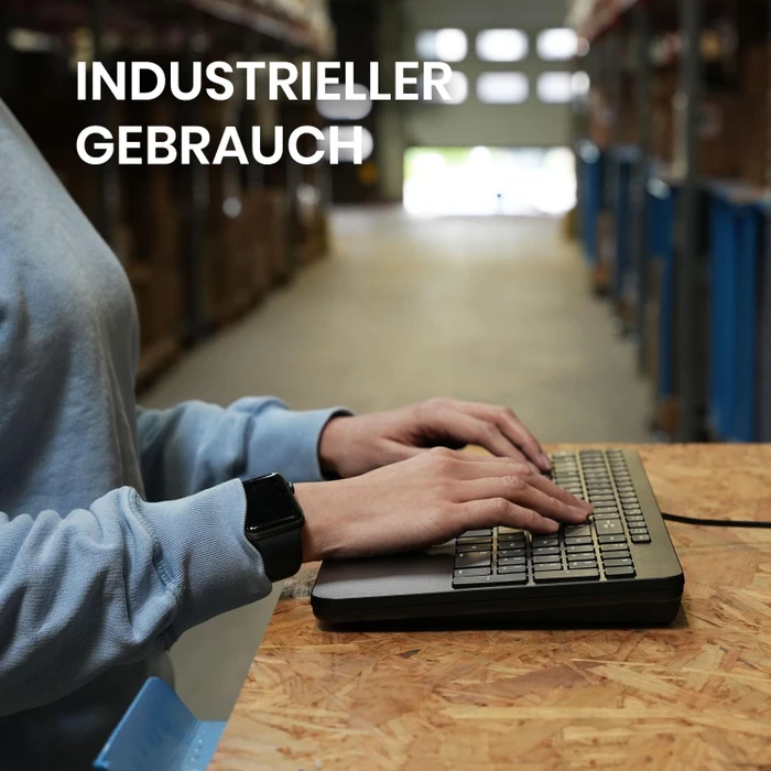Perixx Periboard-538, schwarz, USB, DE