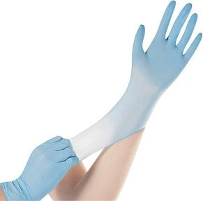 Franz Mensch Hygostar Nitril Safe Super Stretch Einweghandschuhe S blau, 100 Stück