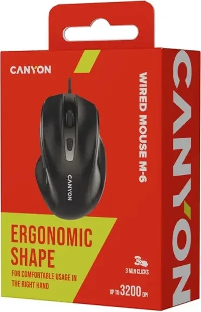 Canyon M-6 Wired Mouse, schwarz, USB