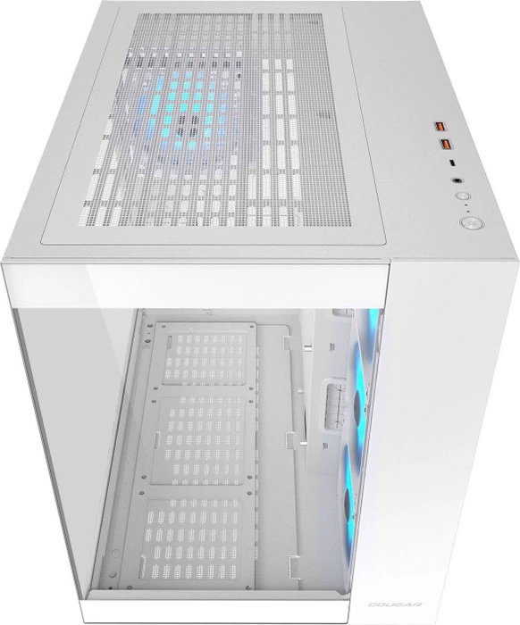 Cougar FV150 RGB White, weiß, Glasfenster