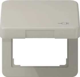 Jung Serie CD Klappdeckel Metall mit Symbol "Stecker", platin