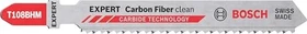 Bosch Professional EXPERT T108BHM Carbon Fiber Clean Stichsägeblatt-Set, 3-tlg.
