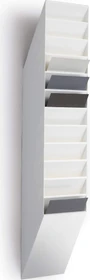 Durable Flexiboxx 12 Prospekthalter, 12 Fächer, A4, weiß