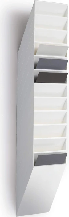 Durable Flexiboxx 12 Prospekthalter, 12 Fächer, A4, weiß