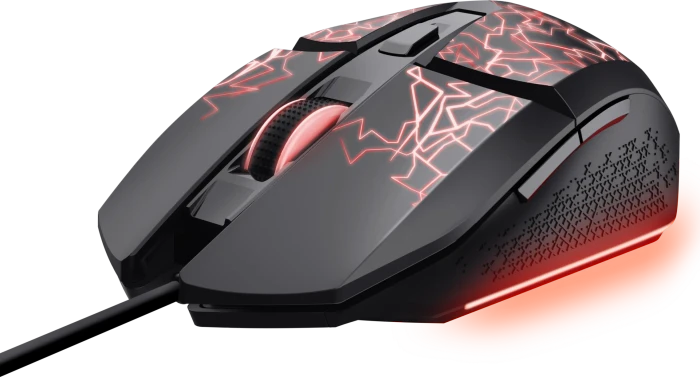 Trust Gaming GXT 1113 Vylax Illuminated Gaming Mouse schwarz/transparent, USB