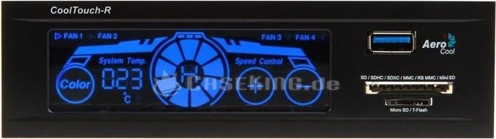 AeroCool CoolTouch-R schwarz, 5.25" Lüftersteuerung 4-Kanal