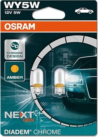Osram Diadem Chrome WY5W 5W, 2er-Pack Blister