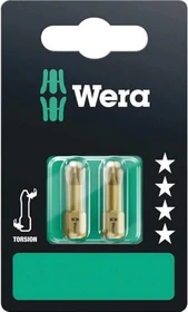 Wera 855/1 TH SB Pozidriv Bit 1/4", PZ2x25mm, 2 Stück