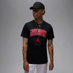 Nike Jordan T-Shirt kurzarm black/gym red (Herren)