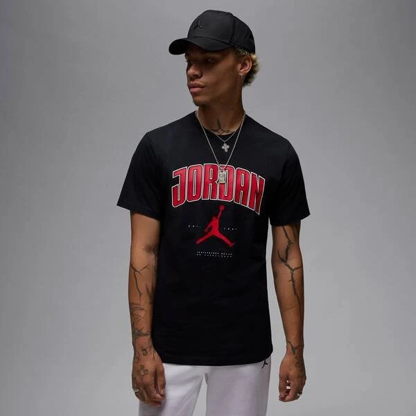 Nike Jordan T-Shirt kurzarm black/gym red (Herren)