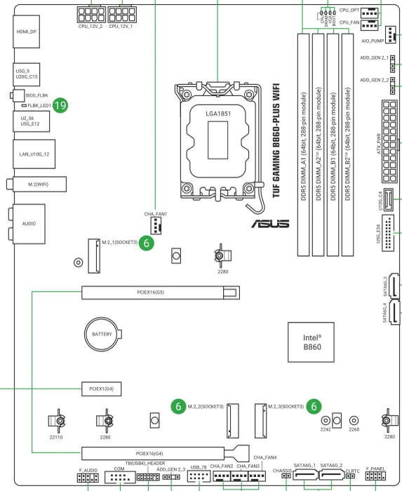 ASUS TUF Gaming B860-Plus WIFI (Intel 1851)
