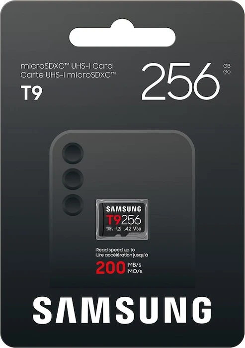 Samsung T9 R200/W130 256GB, UHS-I U3, A2, Class 10