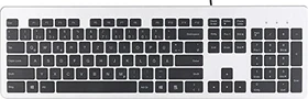 GeneralKeys Slim-Tastatur, silber/schwarz, USB, DE (PX4059)