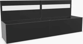 Biohort Sichtschutz mit Lichtpaneel 399x4x91cm für Hochbeet dunkelgrau-metallic